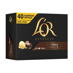 Immagine di 200 Capsule Caffè FORZA L'OR Espresso - Capsule in Alluminio compatibili Nespresso